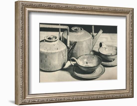 'Part of Tea Service by the Werkstatten der Stadt Halle', 1928-Unknown-Framed Photographic Print