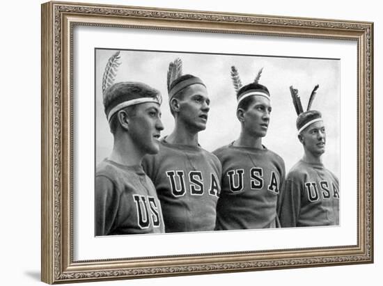 Part of the American Gold Medal-Winning Rowing Eight, Berlin Olympics, 1936-null-Framed Giclee Print