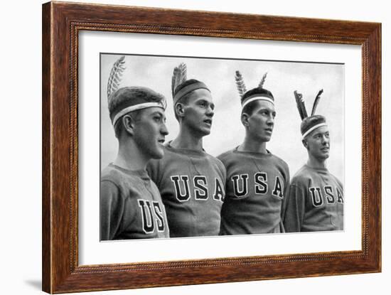 Part of the American Gold Medal-Winning Rowing Eight, Berlin Olympics, 1936-null-Framed Giclee Print