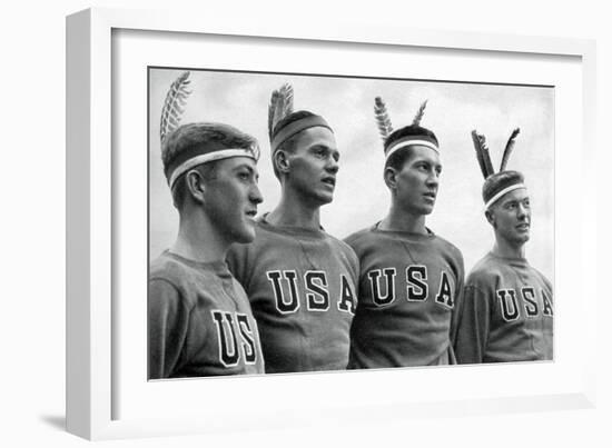 Part of the American Gold Medal-Winning Rowing Eight, Berlin Olympics, 1936-null-Framed Giclee Print