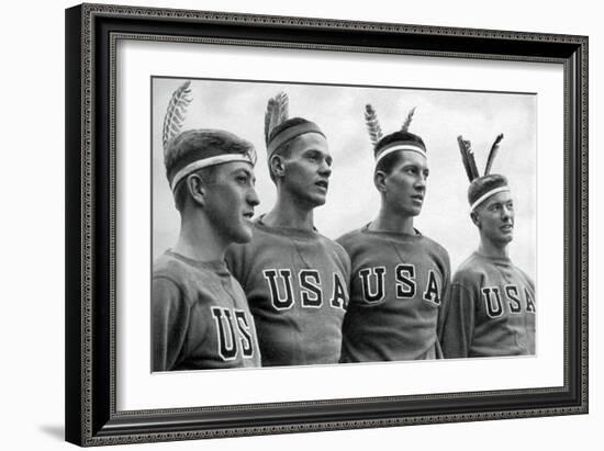 Part of the American Gold Medal-Winning Rowing Eight, Berlin Olympics, 1936-null-Framed Giclee Print