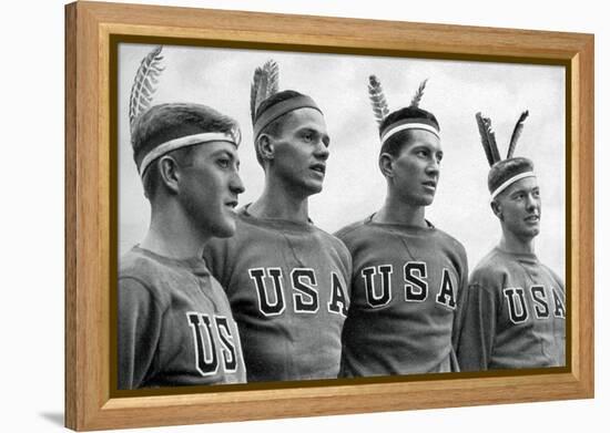 Part of the American Gold Medal-Winning Rowing Eight, Berlin Olympics, 1936-null-Framed Premier Image Canvas