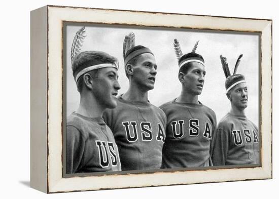 Part of the American Gold Medal-Winning Rowing Eight, Berlin Olympics, 1936-null-Framed Premier Image Canvas