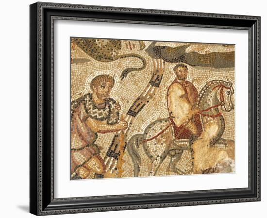 Part of the Amphitrite Roman Mosaic, House of Amphitrite, Bulla Regia Archaeological Site, Tunisia-Dallas & John Heaton-Framed Photographic Print