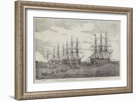 Part of the Baltic Fleet Off Cronstadt-John Wilson Carmichael-Framed Giclee Print