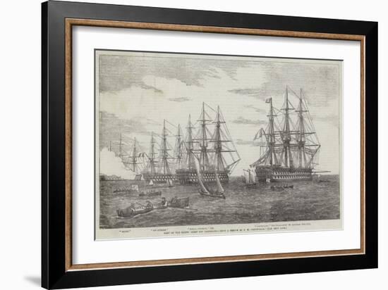 Part of the Baltic Fleet Off Cronstadt-John Wilson Carmichael-Framed Giclee Print