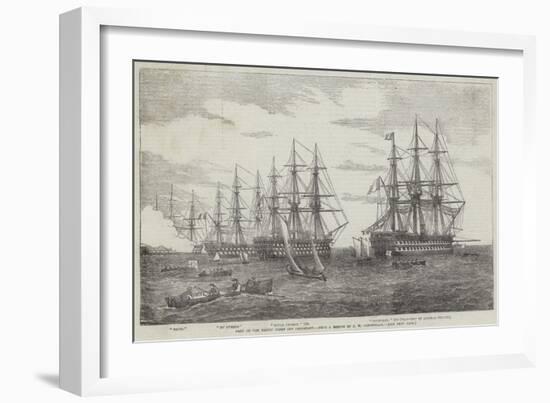 Part of the Baltic Fleet Off Cronstadt-John Wilson Carmichael-Framed Giclee Print
