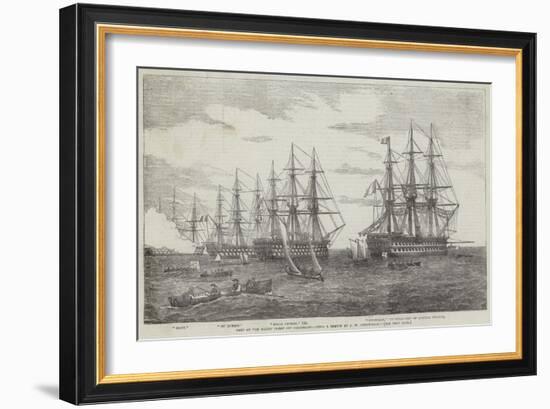 Part of the Baltic Fleet Off Cronstadt-John Wilson Carmichael-Framed Giclee Print