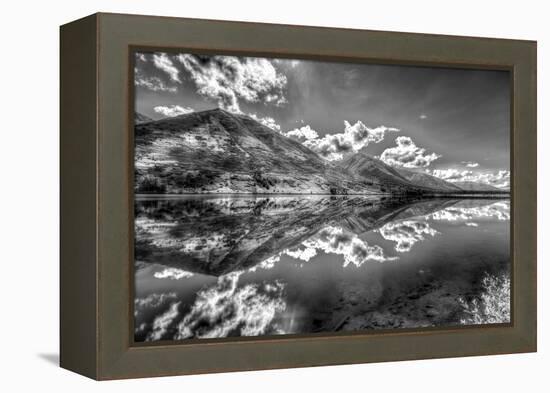 Part of the Chugach Mountain Range Reflecting in Summit Lake - Kenai Peninsula-Don Mennig-Framed Premier Image Canvas