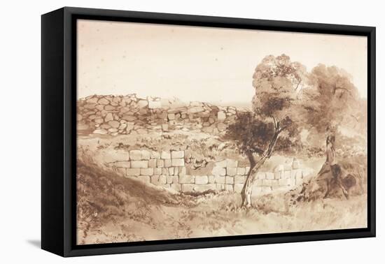 Part of the Eastern Rampart of Birdoswald-Charles Richardson-Framed Premier Image Canvas