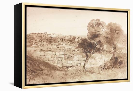 Part of the Eastern Rampart of Birdoswald-Charles Richardson-Framed Premier Image Canvas