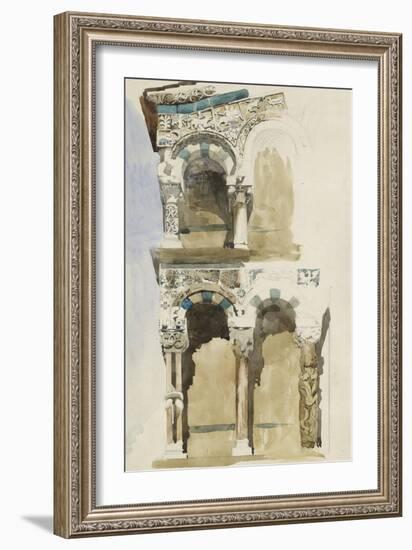 Part of the Façade of the Destroyed Church of San Michele in Foro-John Ruskin-Framed Giclee Print