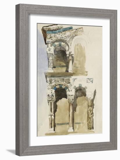 Part of the Façade of the Destroyed Church of San Michele in Foro-John Ruskin-Framed Giclee Print