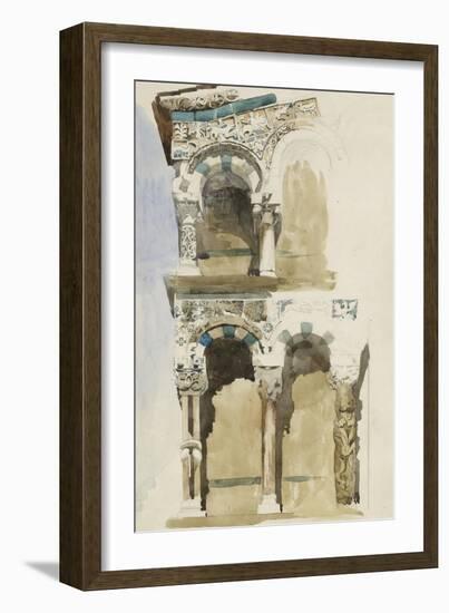 Part of the Façade of the Destroyed Church of San Michele in Foro-John Ruskin-Framed Giclee Print