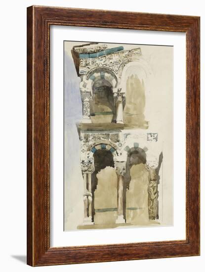 Part of the Façade of the Destroyed Church of San Michele in Foro-John Ruskin-Framed Giclee Print