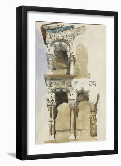 Part of the Façade of the Destroyed Church of San Michele in Foro-John Ruskin-Framed Giclee Print