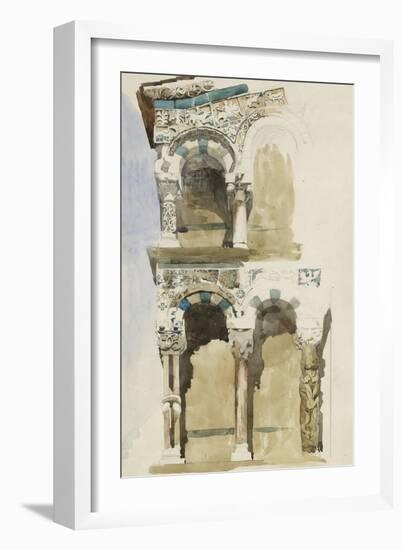 Part of the Façade of the Destroyed Church of San Michele in Foro-John Ruskin-Framed Giclee Print
