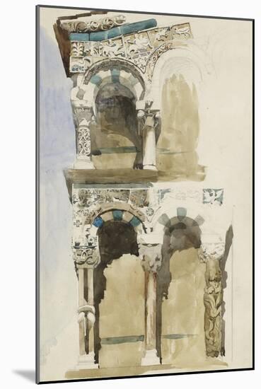 Part of the Façade of the Destroyed Church of San Michele in Foro-John Ruskin-Mounted Giclee Print