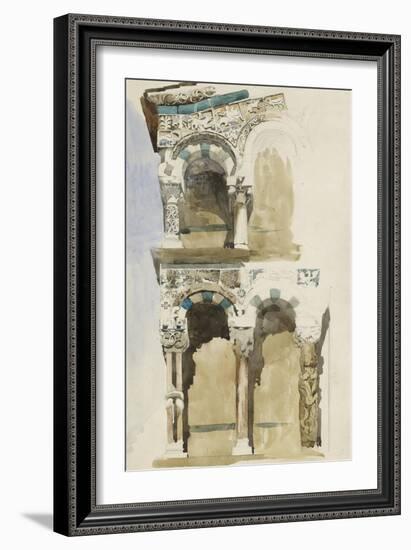 Part of the Façade of the Destroyed Church of San Michele in Foro-John Ruskin-Framed Giclee Print