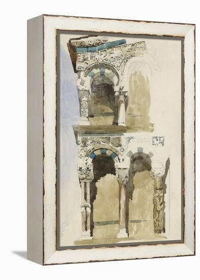 Part of the Façade of the Destroyed Church of San Michele in Foro-John Ruskin-Framed Premier Image Canvas