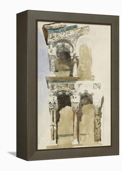 Part of the Façade of the Destroyed Church of San Michele in Foro-John Ruskin-Framed Premier Image Canvas