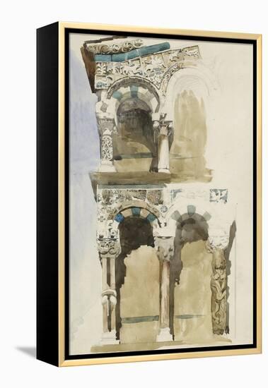 Part of the Façade of the Destroyed Church of San Michele in Foro-John Ruskin-Framed Premier Image Canvas
