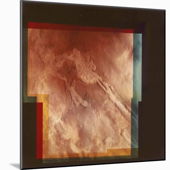 Part of the Grand Canyon, Marineris Vallis, on Mars, 1976-null-Mounted Giclee Print