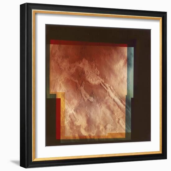 Part of the Grand Canyon, Marineris Vallis, on Mars, 1976-null-Framed Giclee Print