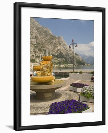 Part of the Lakeside Gardens, Looking North over the Lake, Limone, Lake Garda, Lombardy, Italy-James Emmerson-Framed Photographic Print