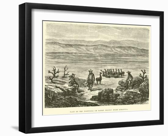 Part of the Pampilla or Sandy Desert Near Arequipa-Édouard Riou-Framed Giclee Print