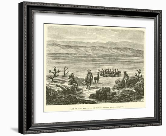 Part of the Pampilla or Sandy Desert Near Arequipa-Édouard Riou-Framed Giclee Print