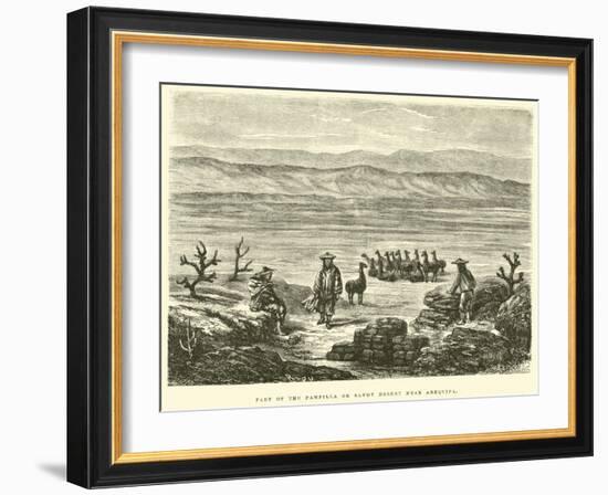 Part of the Pampilla or Sandy Desert Near Arequipa-Édouard Riou-Framed Giclee Print