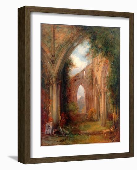 Part of the Ruins of Tintern Abbey-Thomas Creswick-Framed Giclee Print