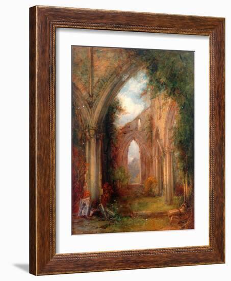 Part of the Ruins of Tintern Abbey-Thomas Creswick-Framed Giclee Print