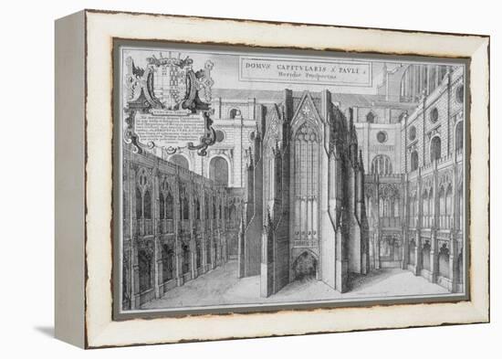 Part of the Side of the Old St Paul's Cathedral, City of London, 1656-Wenceslaus Hollar-Framed Premier Image Canvas