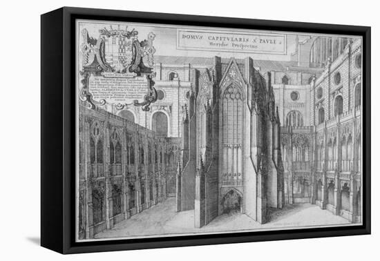 Part of the Side of the Old St Paul's Cathedral, City of London, 1656-Wenceslaus Hollar-Framed Premier Image Canvas