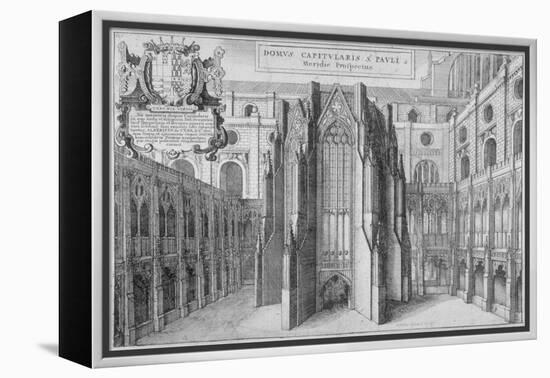 Part of the Side of the Old St Paul's Cathedral, City of London, 1656-Wenceslaus Hollar-Framed Premier Image Canvas