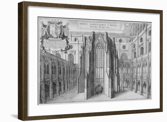 Part of the Side of the Old St Paul's Cathedral, City of London, 1656-Wenceslaus Hollar-Framed Giclee Print