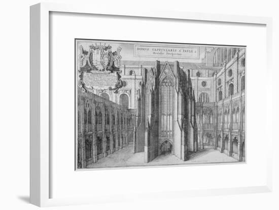 Part of the Side of the Old St Paul's Cathedral, City of London, 1656-Wenceslaus Hollar-Framed Giclee Print