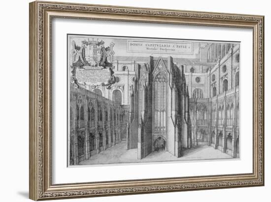 Part of the Side of the Old St Paul's Cathedral, City of London, 1656-Wenceslaus Hollar-Framed Giclee Print
