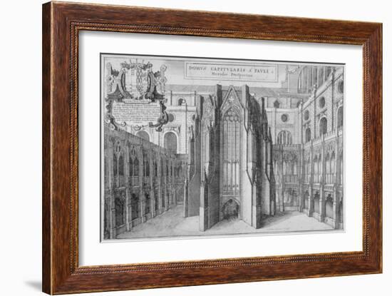 Part of the Side of the Old St Paul's Cathedral, City of London, 1656-Wenceslaus Hollar-Framed Giclee Print