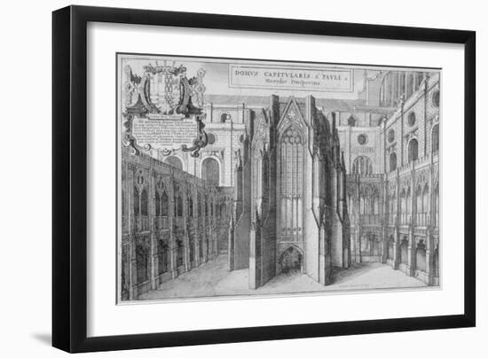 Part of the Side of the Old St Paul's Cathedral, City of London, 1656-Wenceslaus Hollar-Framed Giclee Print