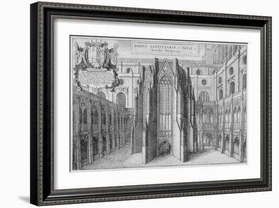 Part of the Side of the Old St Paul's Cathedral, City of London, 1656-Wenceslaus Hollar-Framed Giclee Print