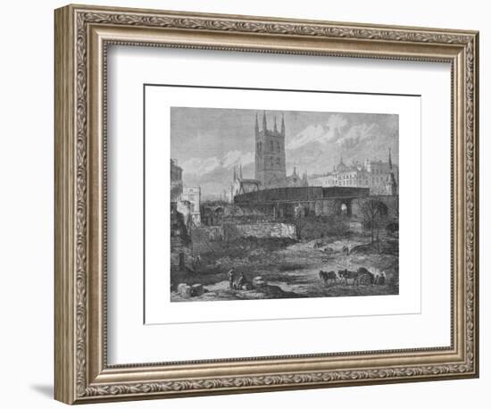 Part of the Site of St. Thomass Hospital at Southwark Being Cleared for Railway Purposes, c1862-null-Framed Giclee Print