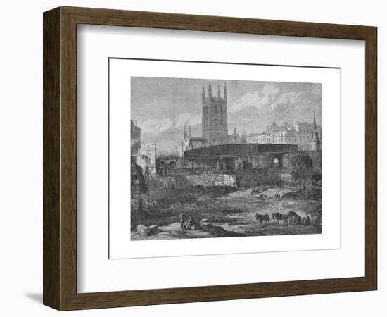 Part of the Site of St. Thomass Hospital at Southwark Being Cleared for Railway Purposes, c1862-null-Framed Giclee Print