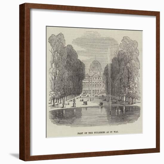 Part of the Tuileries as it Was-null-Framed Giclee Print
