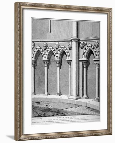 Part of the Vestibule of the Temple Church, City of London, 1812-John Thomas Smith-Framed Giclee Print