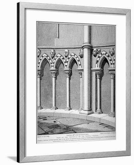 Part of the Vestibule of the Temple Church, City of London, 1812-John Thomas Smith-Framed Giclee Print