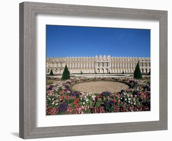 Parterre Du Midi and the Chateau of Versailles, Unesco World Heritage Site, Ile De France, France-Guy Thouvenin-Framed Photographic Print