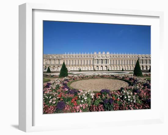 Parterre Du Midi and the Chateau of Versailles, Unesco World Heritage Site, Ile De France, France-Guy Thouvenin-Framed Photographic Print